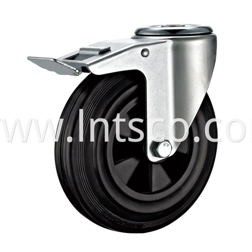 Bolt Hole Brake Rubber Casters